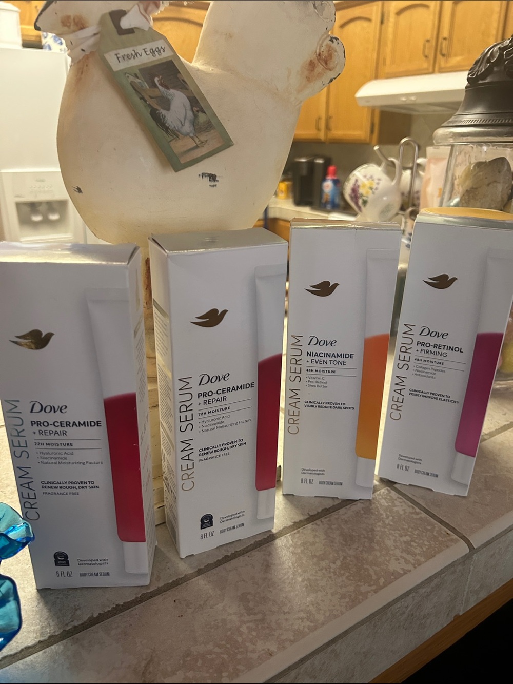 Dove Cream Serum Moisturizer - Hydrating Repair (White & Pink)